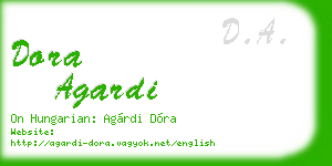 dora agardi business card