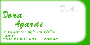 dora agardi business card